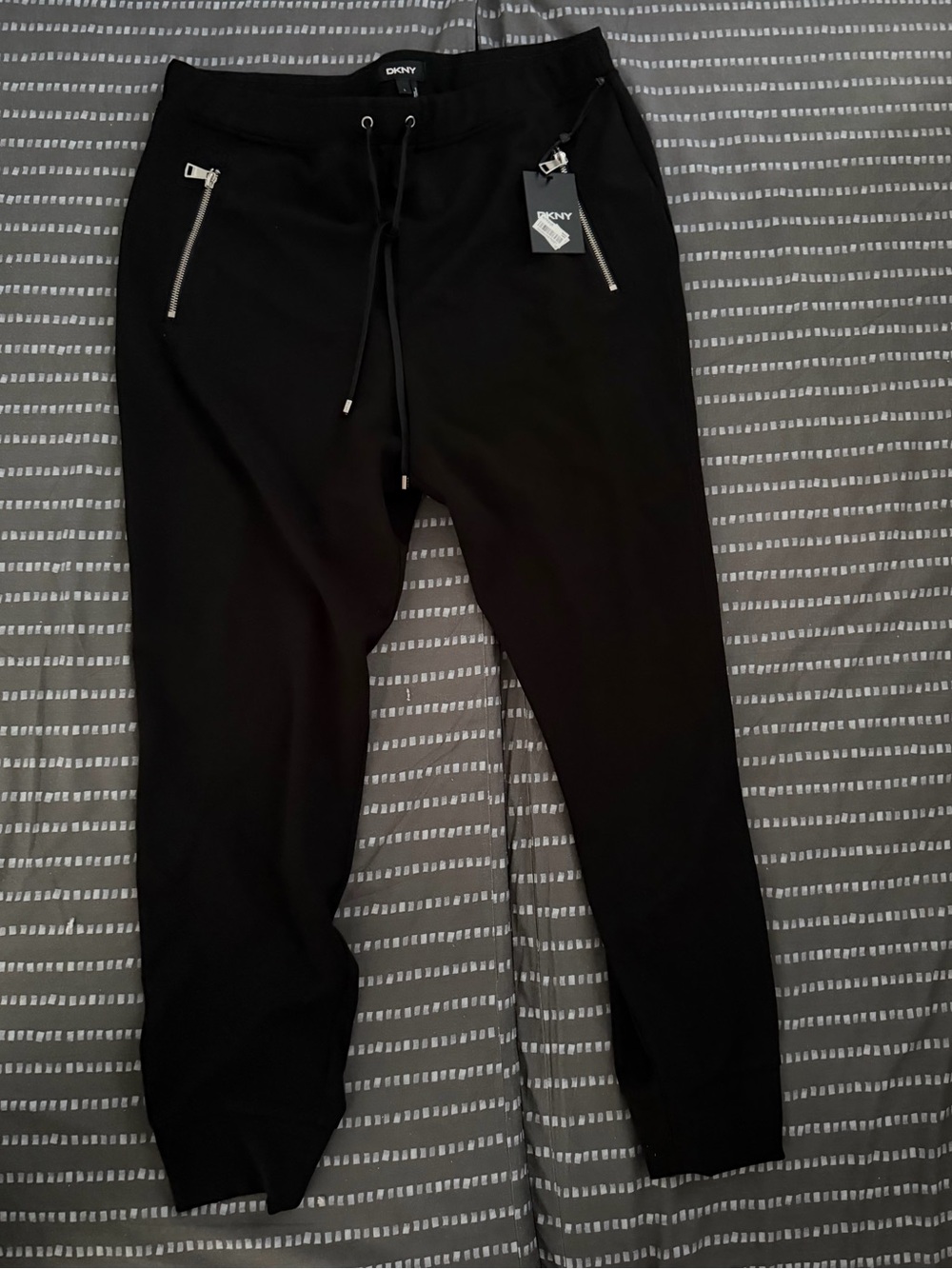 Women's DKNY Black Drawstring Jogger Pants Size Large